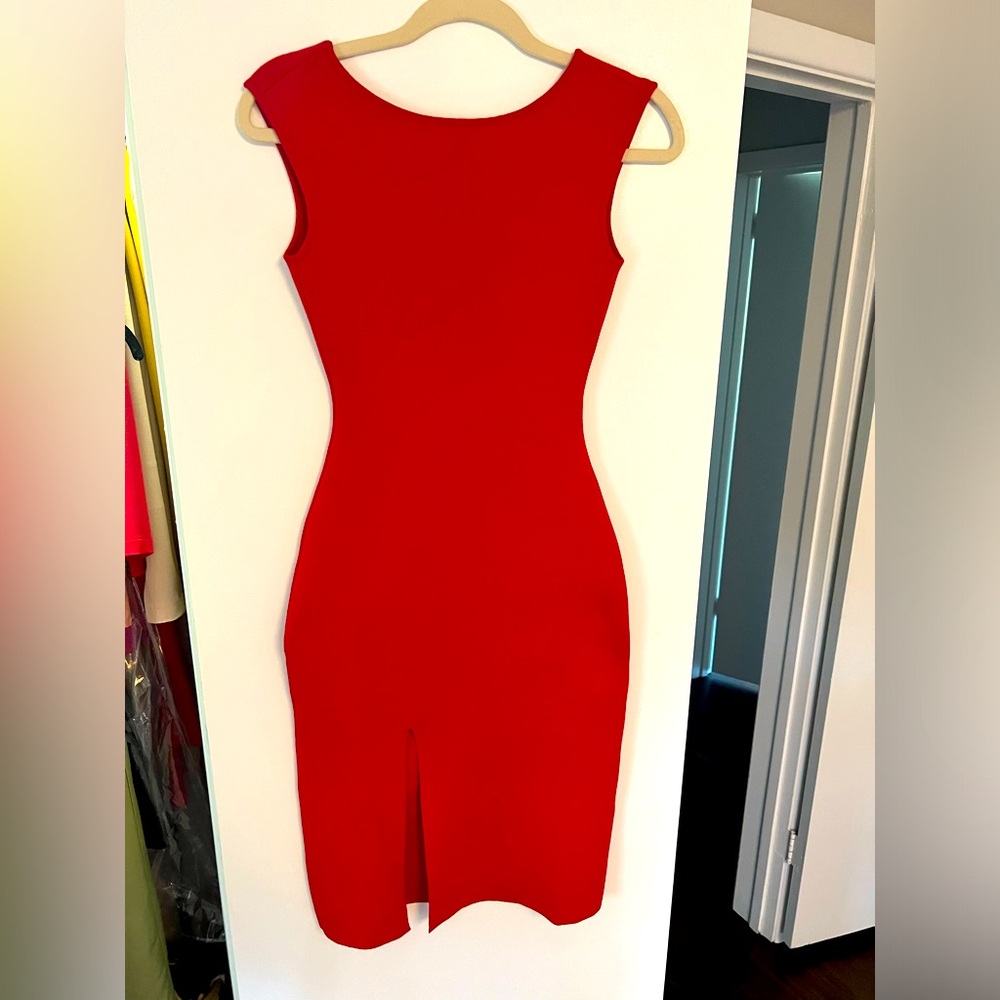 RVN Boatneck Low Back Flat Midi dress